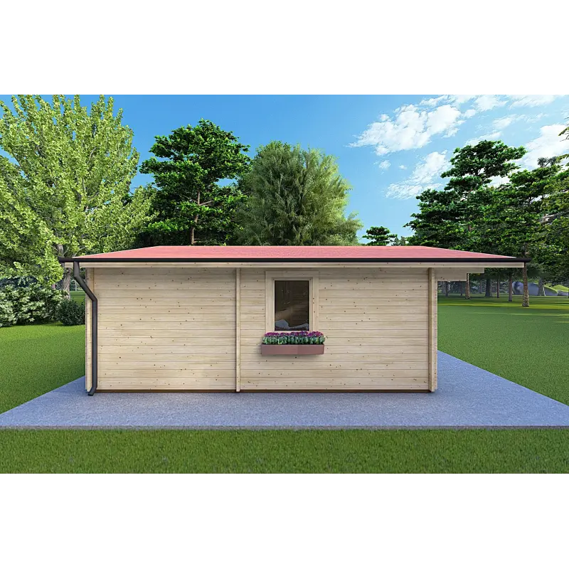 Gartenbüro ELBA 6x6, 44mm, linke Seite