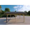 Überdachung aus Holz 3.2x4.4, linke Seite