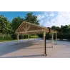 Doppelcarport aus Holz 25 m², Frontansicht rechte Seite