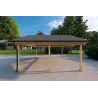 Doppelcarport aus Holz 25 m², rechte Seite