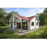 Holzhaus Fertighaus​ AGNESE 95 m², 44/140/44 mm, Modell Weiß