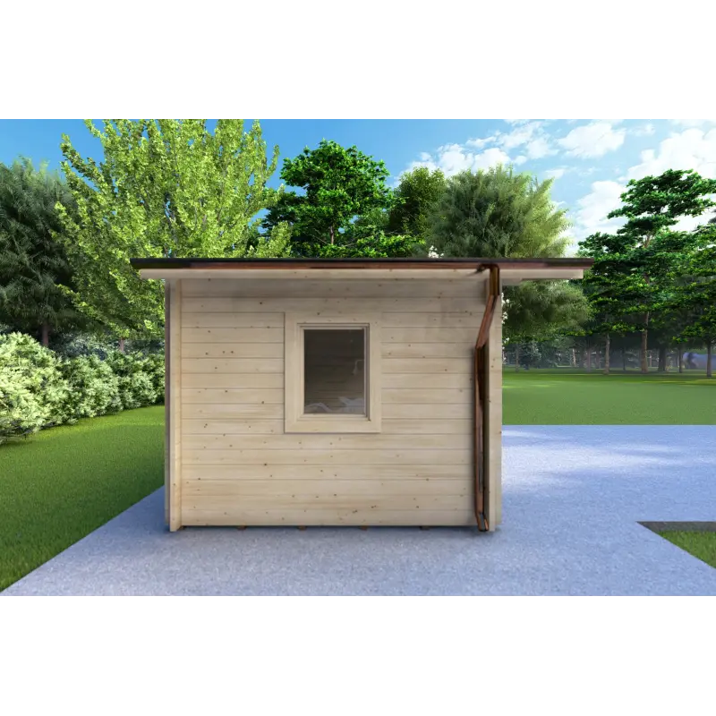 Gartenhaus Holz ALLEGRA 5x3, 44mm, linke Seite