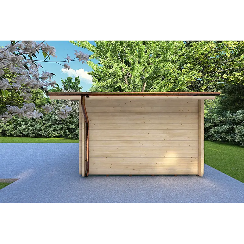 Gartenhaus Holz ALLEGRA 5x3, 44mm, rechte Seite