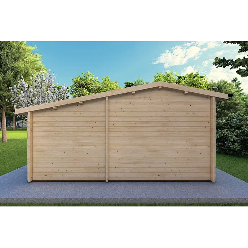 Gartenhaus Holz ALLEGRA 5x3, 44mm, Rückansicht