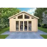 Gartenhaus VIVIENNE 5x3.5, 44mm, Frontansicht
