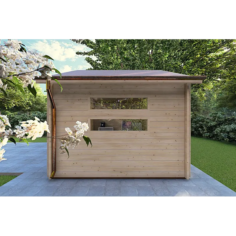 Gartenhaus VIVIENNE 5x3.5, 44mm, rechte Seite
