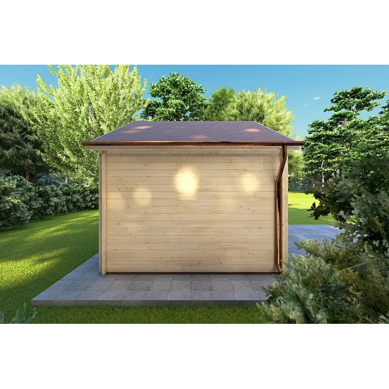Gartenhaus VIVIENNE 5x3.5, 44mm, linke Seite