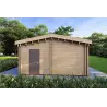 Holzhaus Fertighaus​ mit Garage CLOE 114 m², 44/140/44 mm, rechte Seite