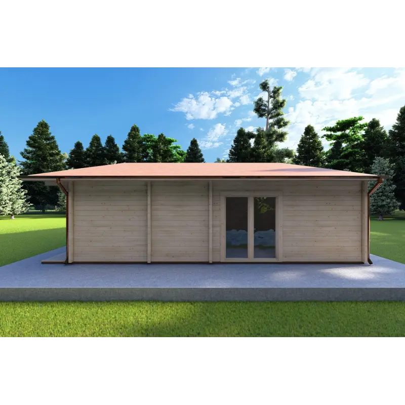 Moderne Holzhaus NATALIA 95 m², 68mm, rechte Seite