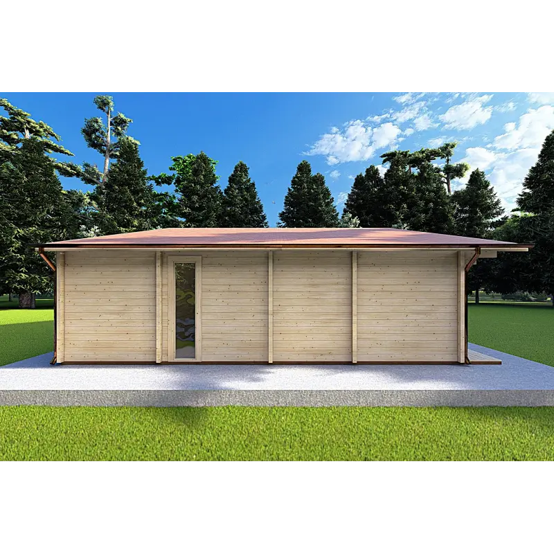 Moderne Holzhaus NATALIA 95 m², 68mm, linke Seite