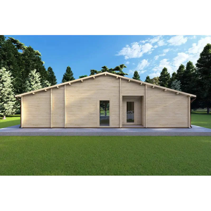 Moderne Holzhaus NATALIA 95 m², 68mm, Rückansicht