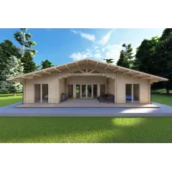 Moderne Holzhaus NATALIA 95 m², 68mm, Frontansicht