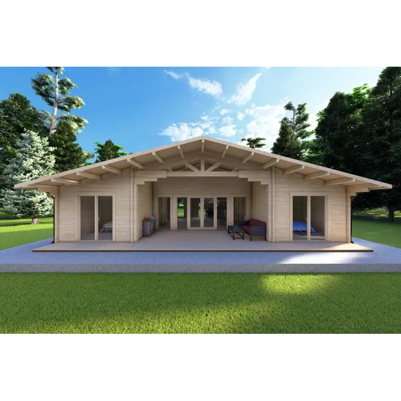Moderne Holzhaus NATALIA 95 m², 68mm, Frontansicht