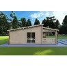 Holzhaus ROSALIA 95 m², 68mm, linke Seite