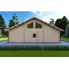 Blockbohlenhaus ASPEN 80 m², 68mm, Rückansicht