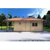 Blockbohlenhaus ASPEN 80 m², 68mm, rechte Seite