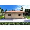 Blockbohlenhaus ASPEN 80 m², 68mm, linke Seite