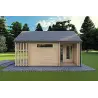 Moderne Gartenhaus NINA 6x3, 44mm, rechte Seite