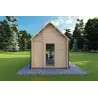 Moderne Gartenhaus NINA 6x3, 44mm, Rückansicht