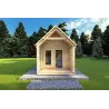 Moderne Gartenhaus NINA 6x3, 44mm, Frontansicht