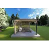 Holz-Gartenpavillon OLIVIA 4x4, linke Seite