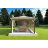 Holz-Gartenpavillon OLIVIA 4x4, Frontansicht