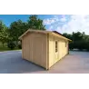 Garage Holzdach 3x6, 40mm, Frontansicht rechte Seite