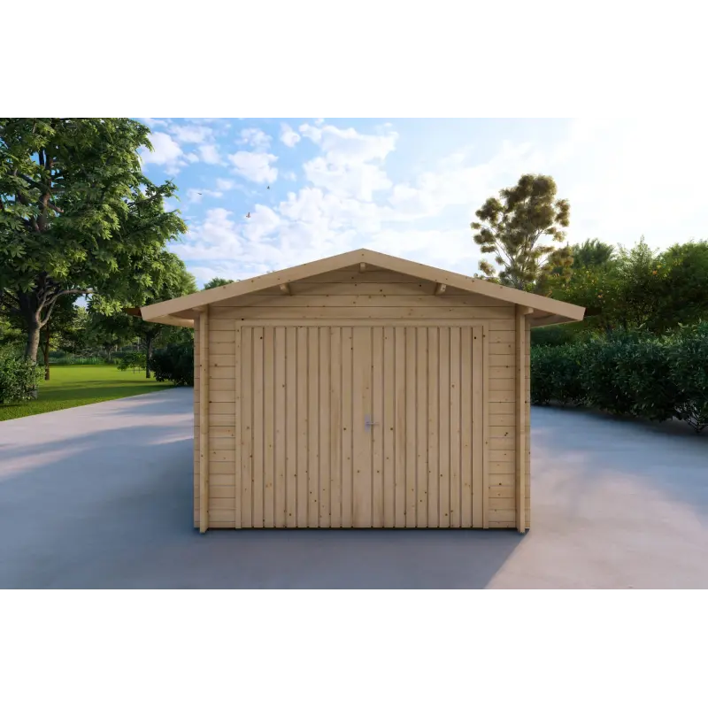 Garage Holzdach 3x6, 40mm, Frontansicht