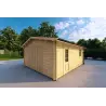 Garage Holzdach 5x4, 40mm, Frontansicht rechte Seite