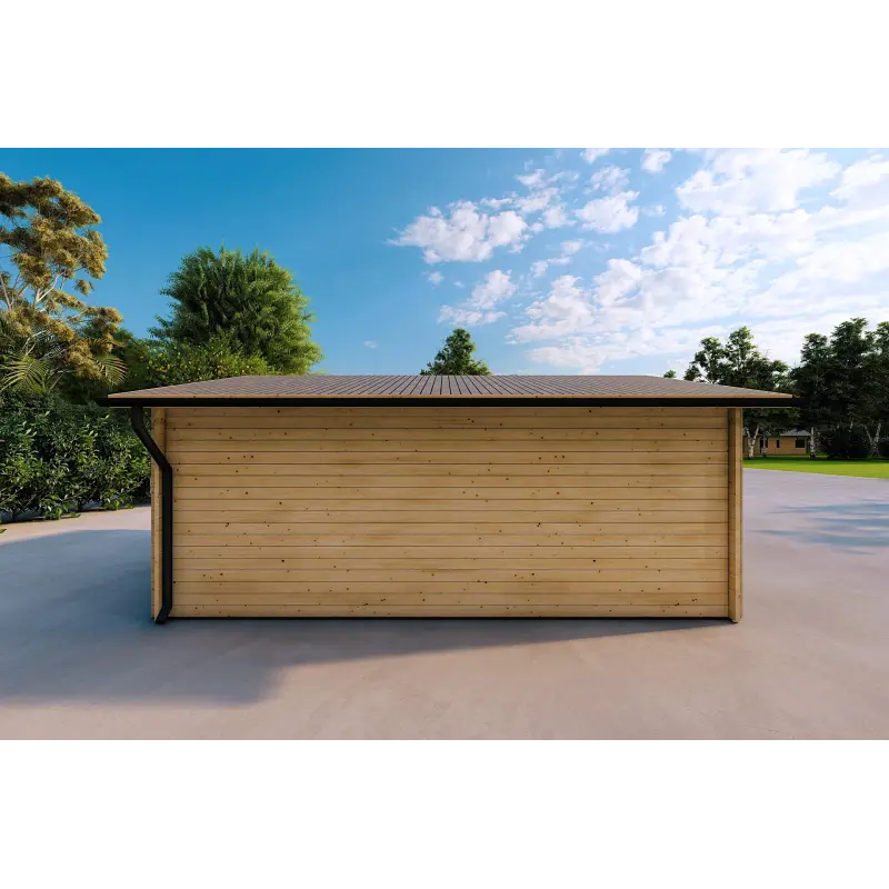 Garage Holzdach 5x4, 40mm, linke Seite