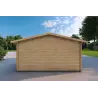 Garage Holzdach 5x4, 40mm, Rückansicht