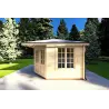 Moderne Gartenhaus KARIN 3.5x3.5, 40mm, rechte Seite