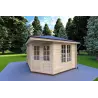 Moderne Gartenhaus KARIN 3.5x3.5, 40mm, Frontansicht rechte Seite