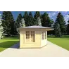 Moderne Gartenhaus KARIN 3.5x3.5, 40mm, linke Seite
