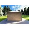 Moderne Gartenhaus KARIN 3.5x3.5, 40mm, Rückansicht