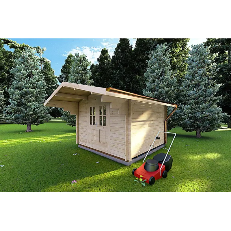 Gartenhaus SALLY 3x3, 40mm, Frontansicht rechte Seite