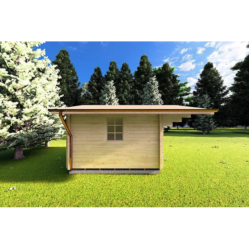 Gartenhaus SALLY 3x3, 40mm, linke Seite