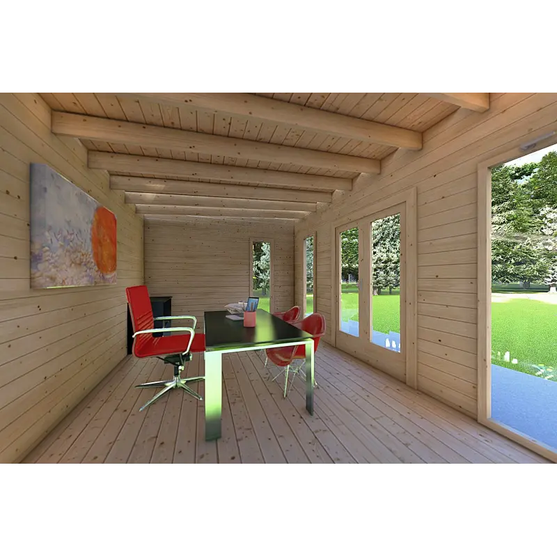 Moderne Gartenhaus MICHELLE 5x3, 40mm, Innenansicht