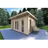 Moderne Gartenhaus MICHELLE 5x3, 40mm, Frontansicht rechte Seite