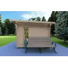 Moderne Gartenhaus MICHELLE 5x3, 40mm, rechte Seite