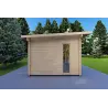 Moderne Gartenhaus MICHELLE 5x3, 40mm, linke Seite