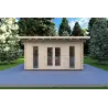 Moderne Gartenhaus MICHELLE 5x3, 40mm, Frontansicht