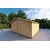 Doppelgarage aus Holz mit Holzdach 30 m², 40mm, Frontansicht rechte Seite