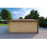 Doppelgarage aus Holz mit Holzdach 30 m², 40mm, linke Seite