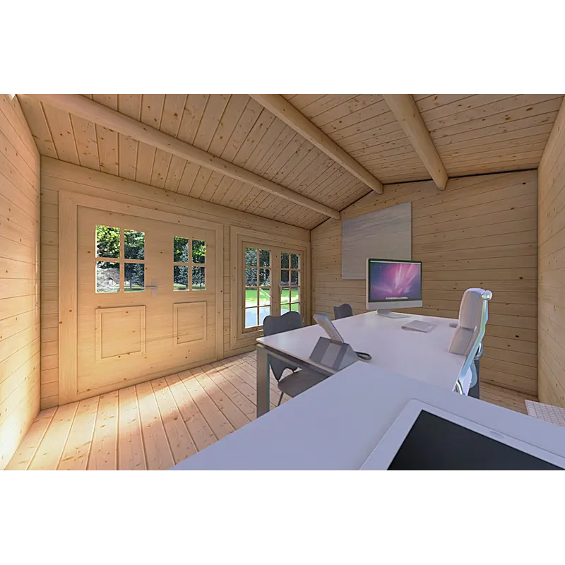 Gartenhaus Holz ALEXIA 4.5x3, 40mm, Innenansicht