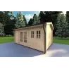 Gartenhaus Holz ALEXIA 4.5x3, 40mm, Frontansicht rechte Seite