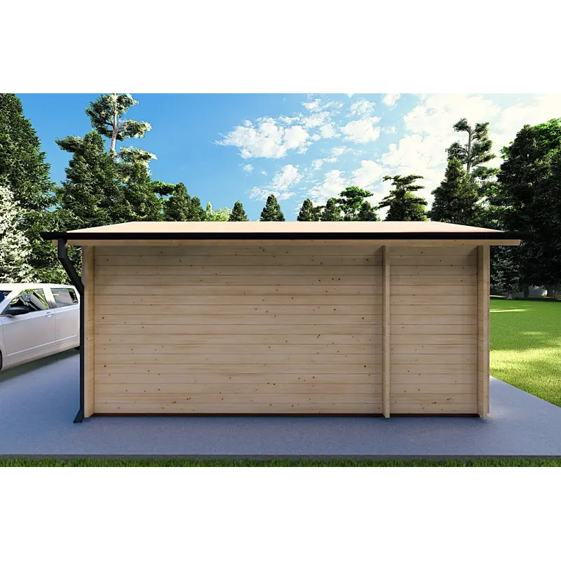 Gartenhaus Holz ALEXIA 4.5x3, 40mm, Rückansicht