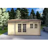 Gartenhaus Holz ALEXIA 4.5x3, 40mm, Frontansicht