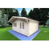 Gartenhaus Holz MARTA 5x5, 40mm, Frontansicht rechte Seite