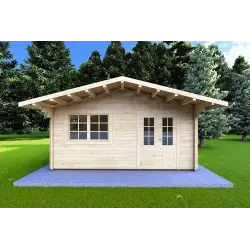 Gartenhaus Holz MARTA 5x5, 40mm, Frontansicht